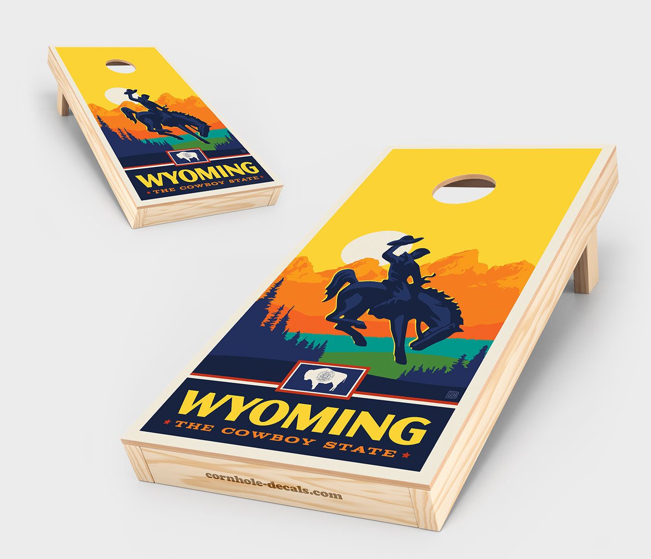 Wyoming — The Cowboy State Cornhole Board Set