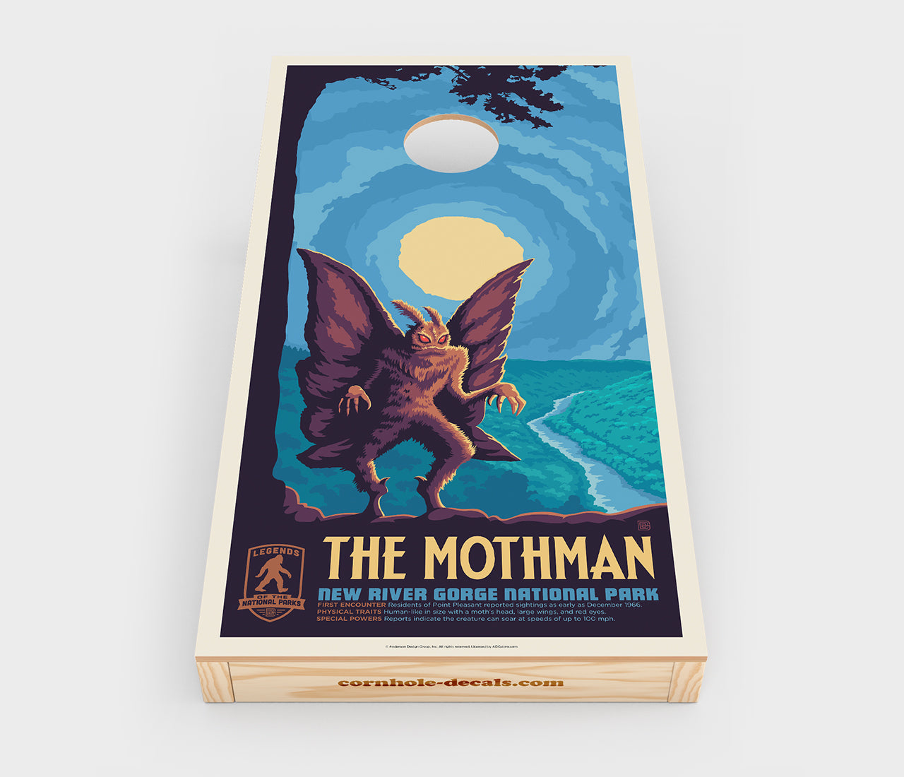 New River Gorge's MothMan Cornhole Board Set