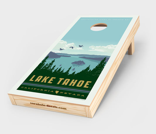 Lake Tahoe – Emerald Bay Cornhole Wrap Design