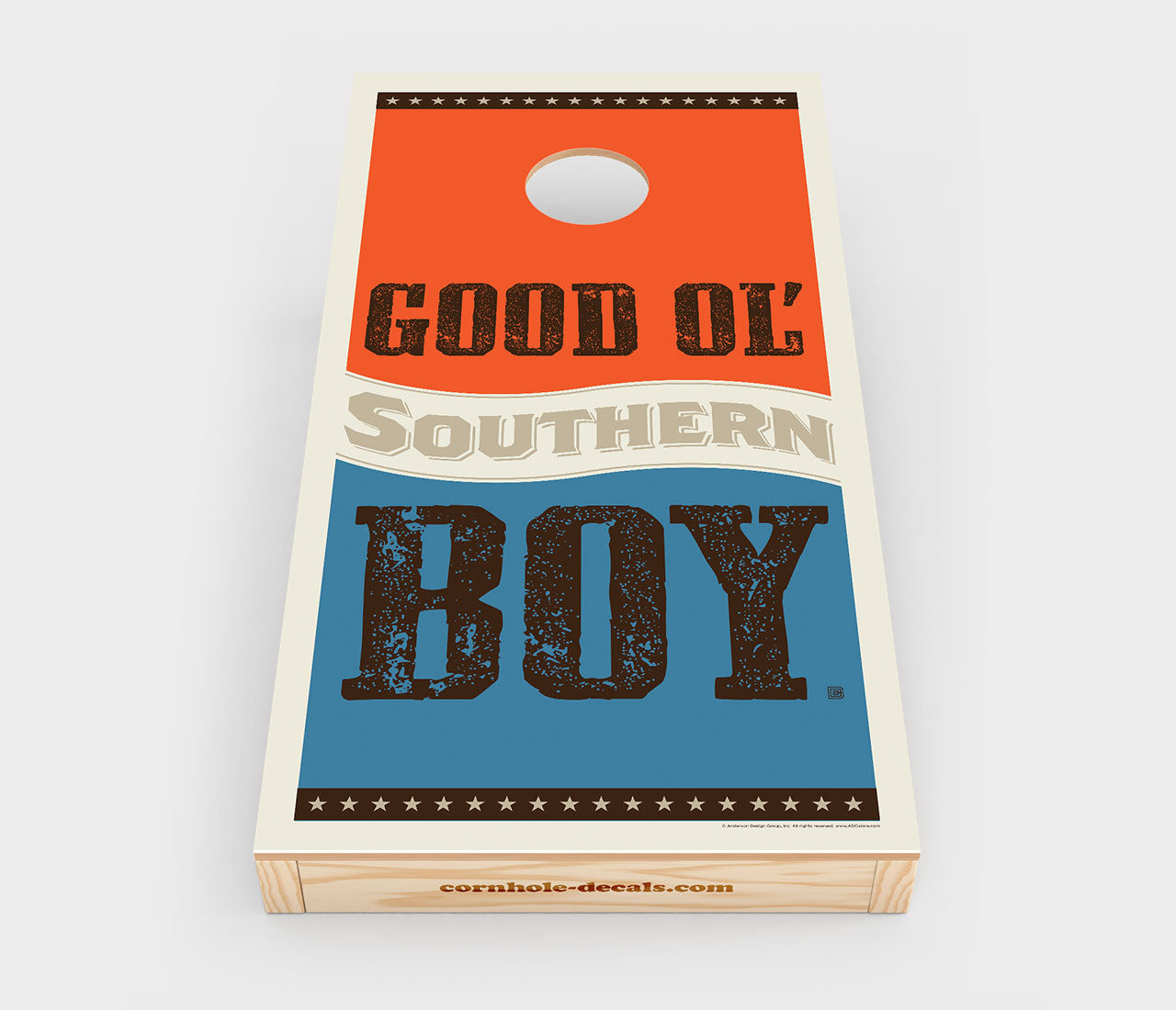 Good Ol' Southern Boy Cornhole Wrap Design