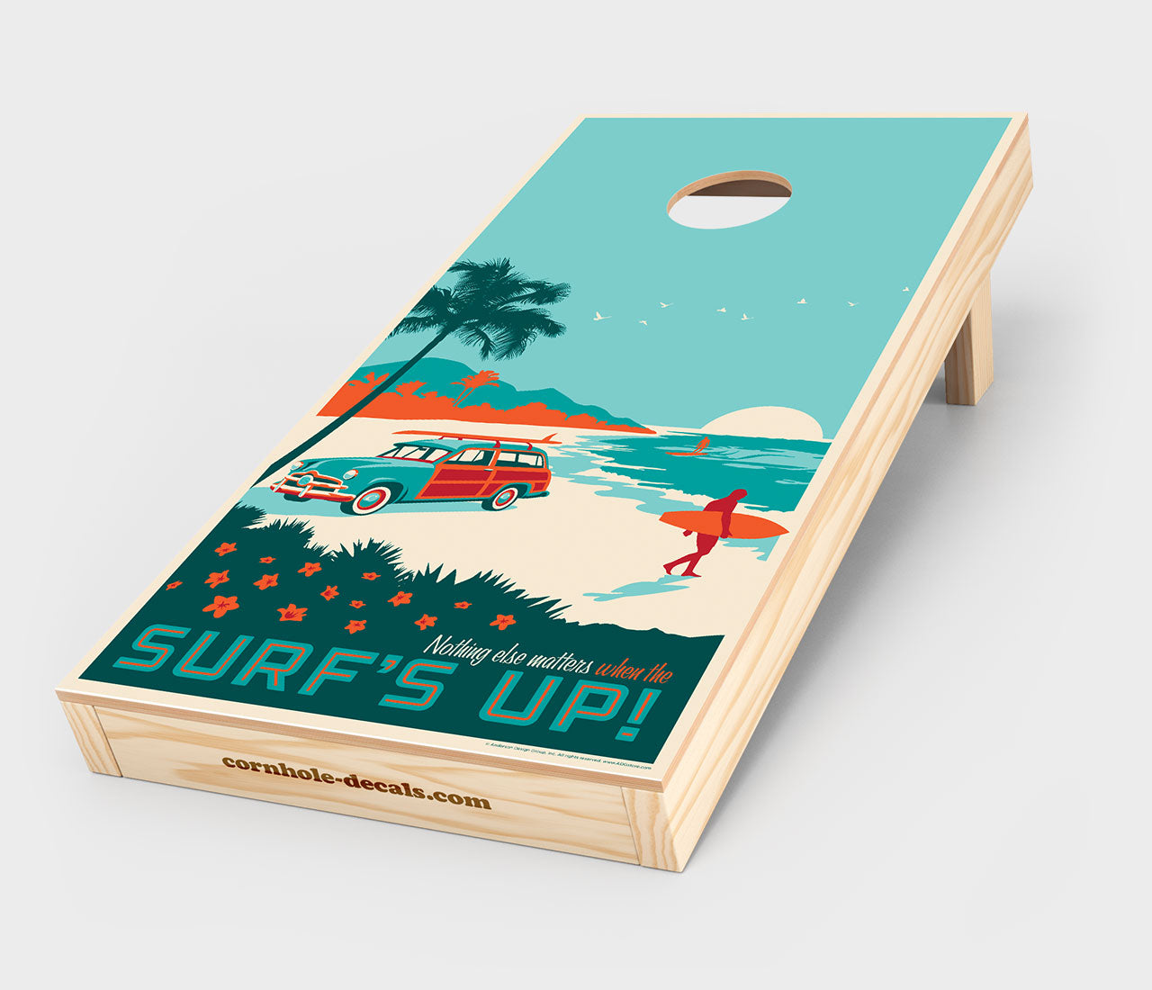 Surf’s Up! Cornhole Wrap Design