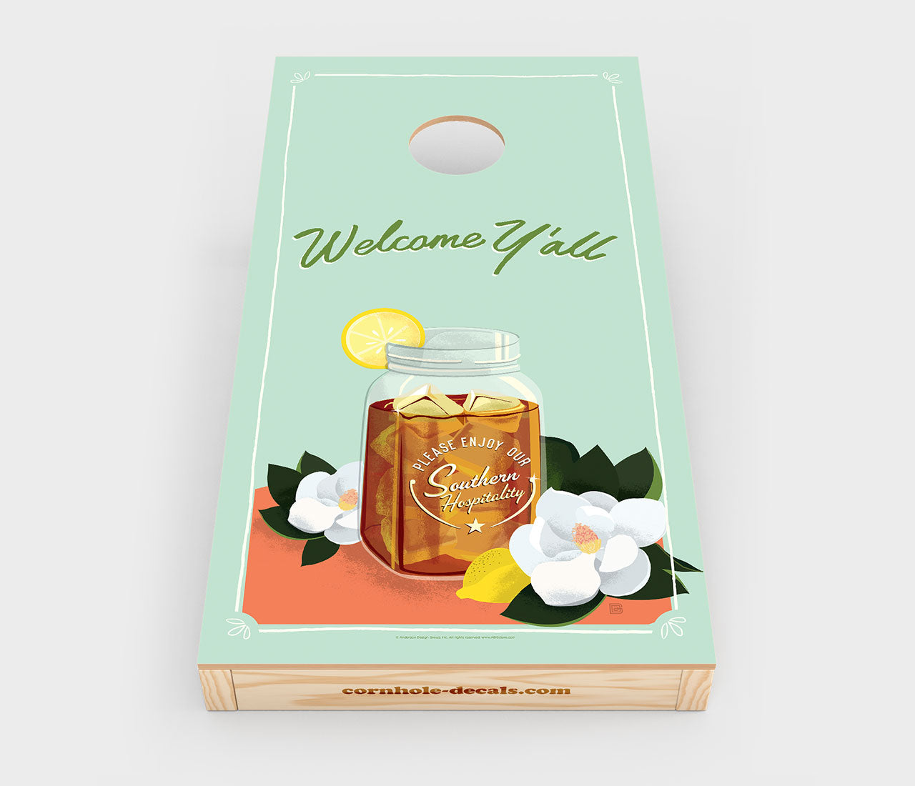 Welcome Y’all Cornhole Wrap Design