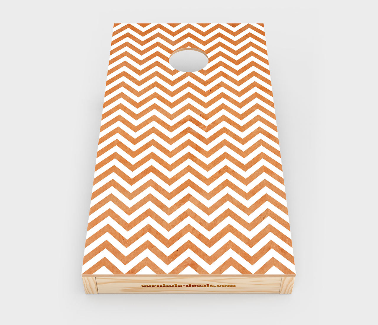 Chuggles Cornhole - Chevron Cornhole Decal - Straight On View