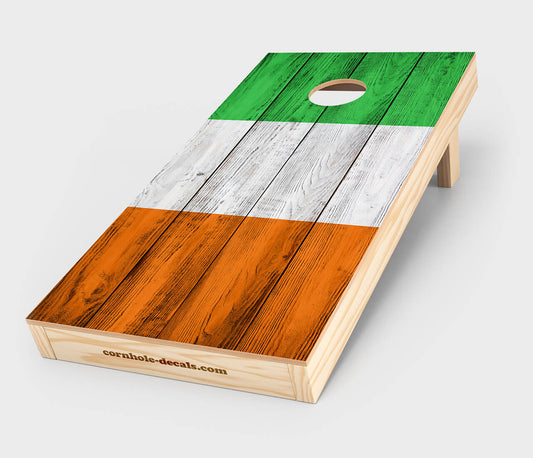 Chuggles Cornhole - Distressed Irish Flag Cornhole Decal