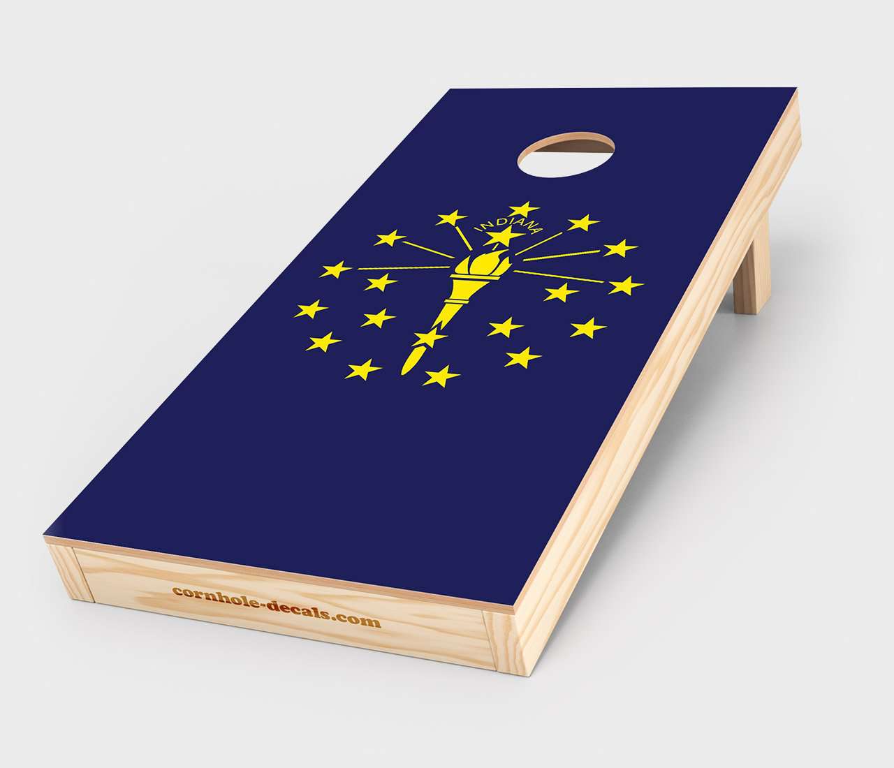 Chuggles Cornhole - Indiana State Flag Cornhole Decal