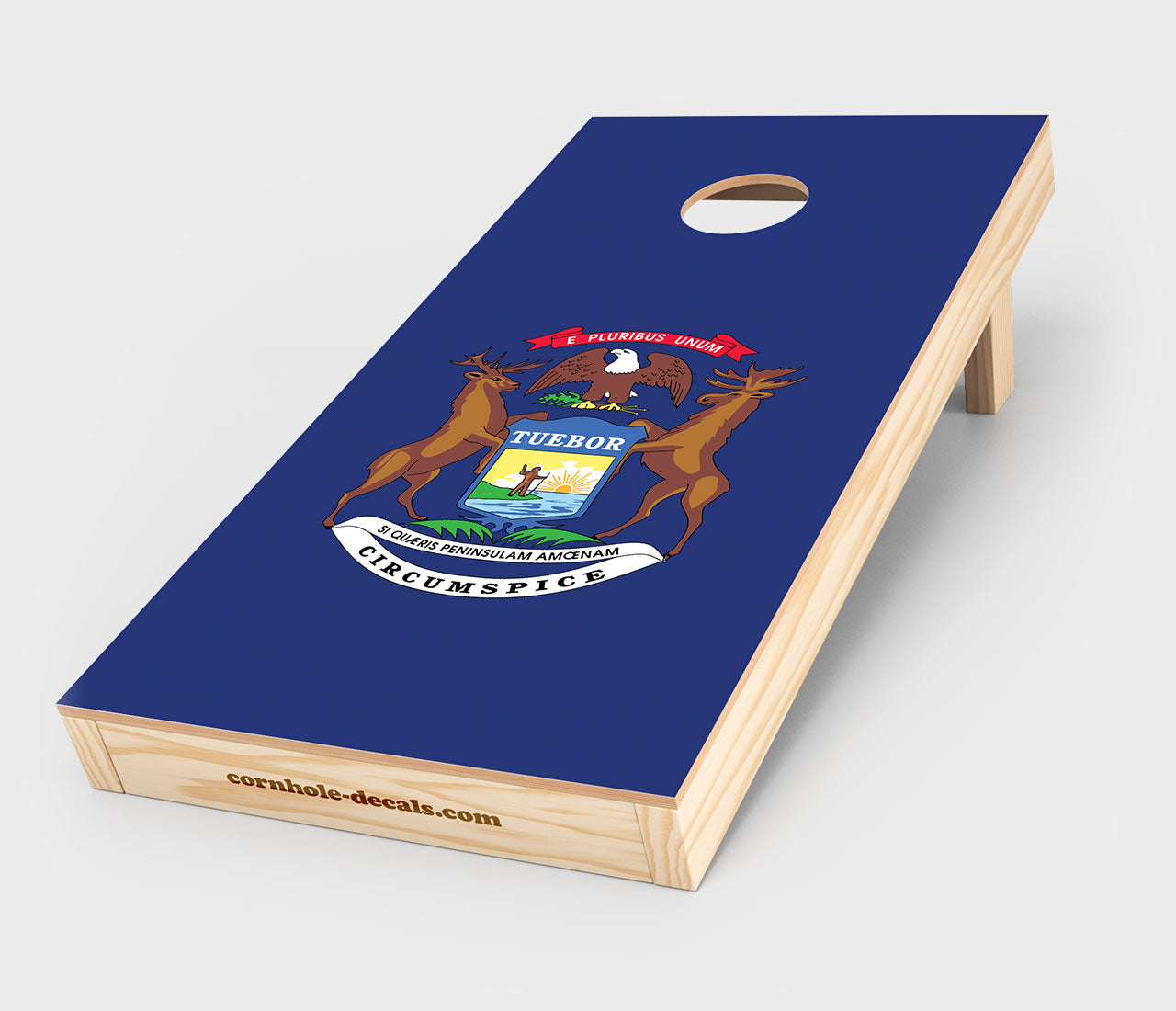 Chuggles Cornhole - Michigan State Flag Cornhole Decal