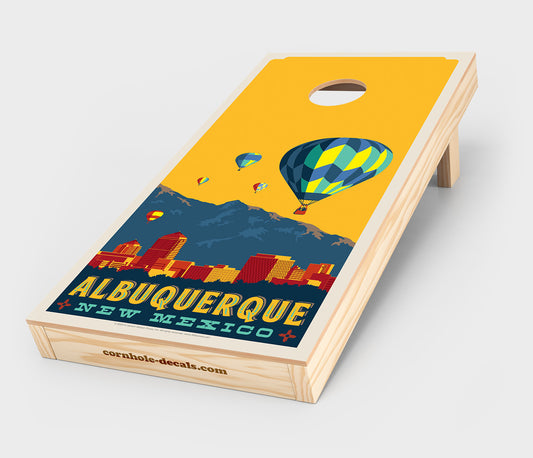 Albuquerque Balloon Festival Cornhole Wrap Design