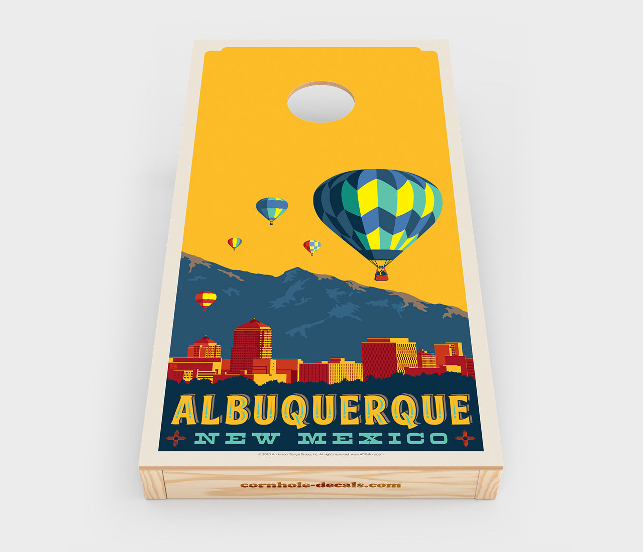 Albuquerque Balloon Festival Cornhole Wrap Design
