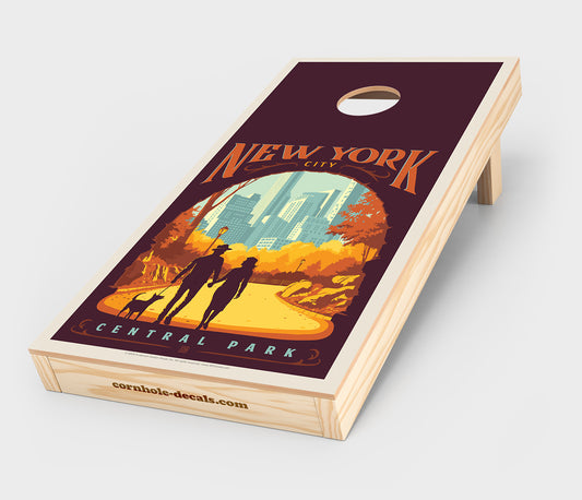 Central Park: New York City Cornhole Wrap Design