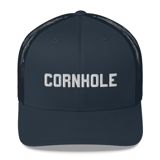 Chuggles Cornhole Trucker Cap - Navy