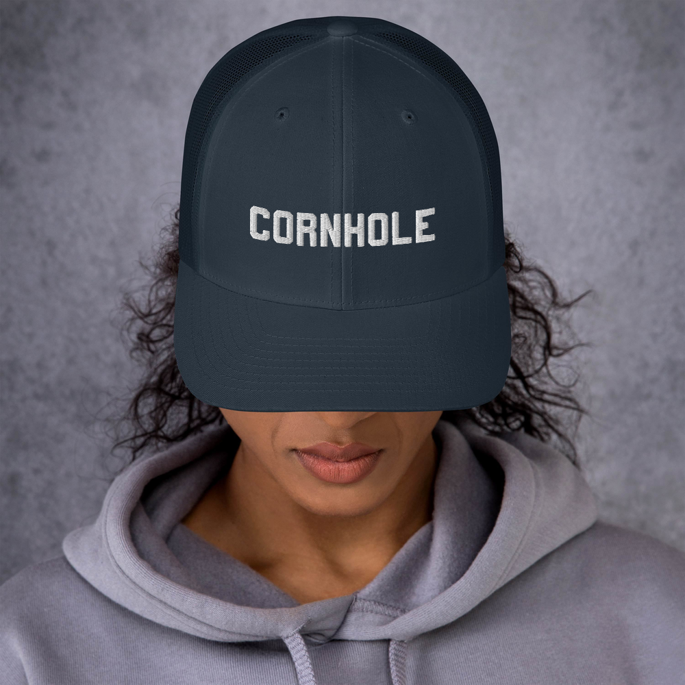 Chuggles Cornhole Trucker Cap - Navy