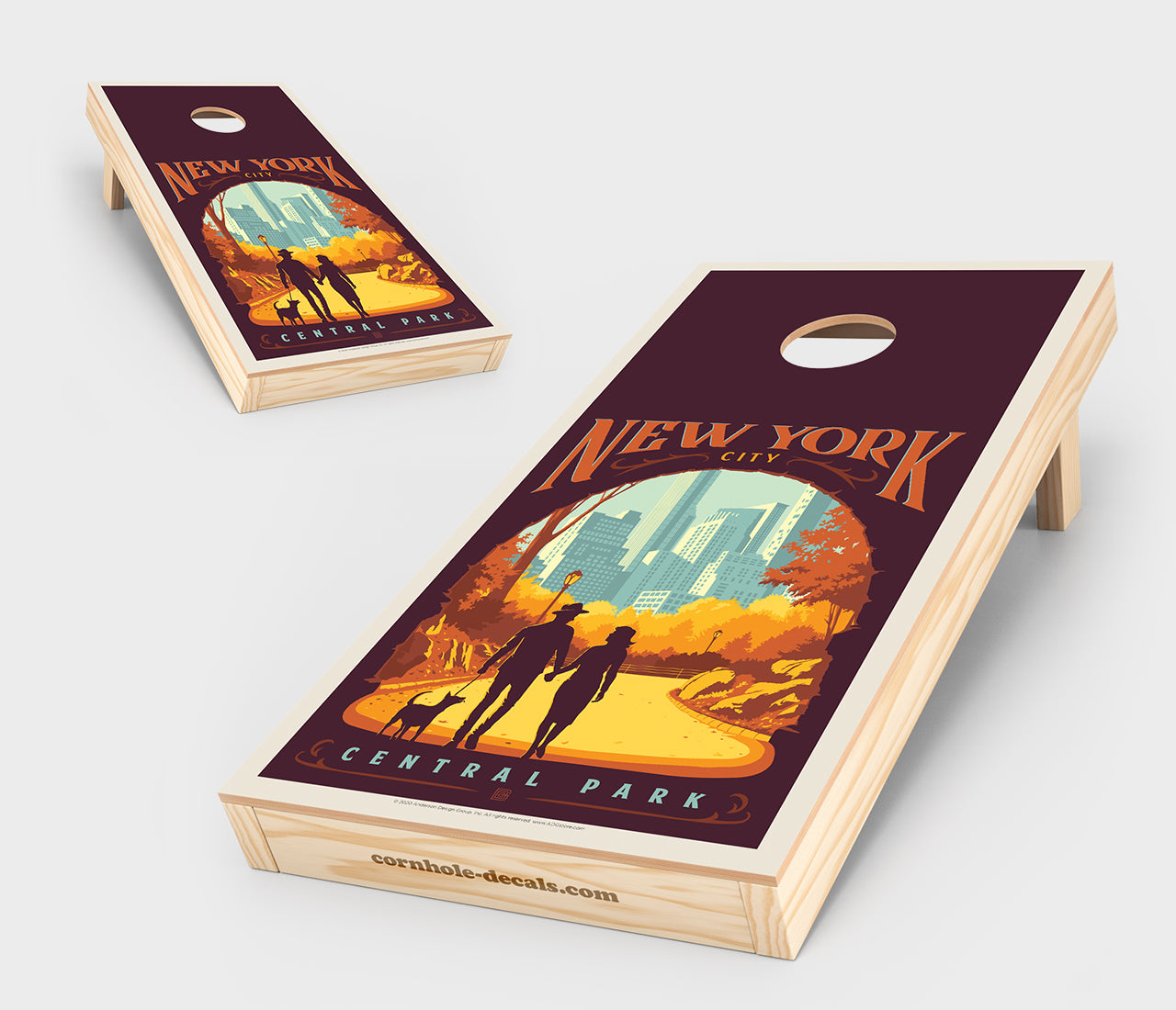 Central Park: New York City Cornhole Board Set