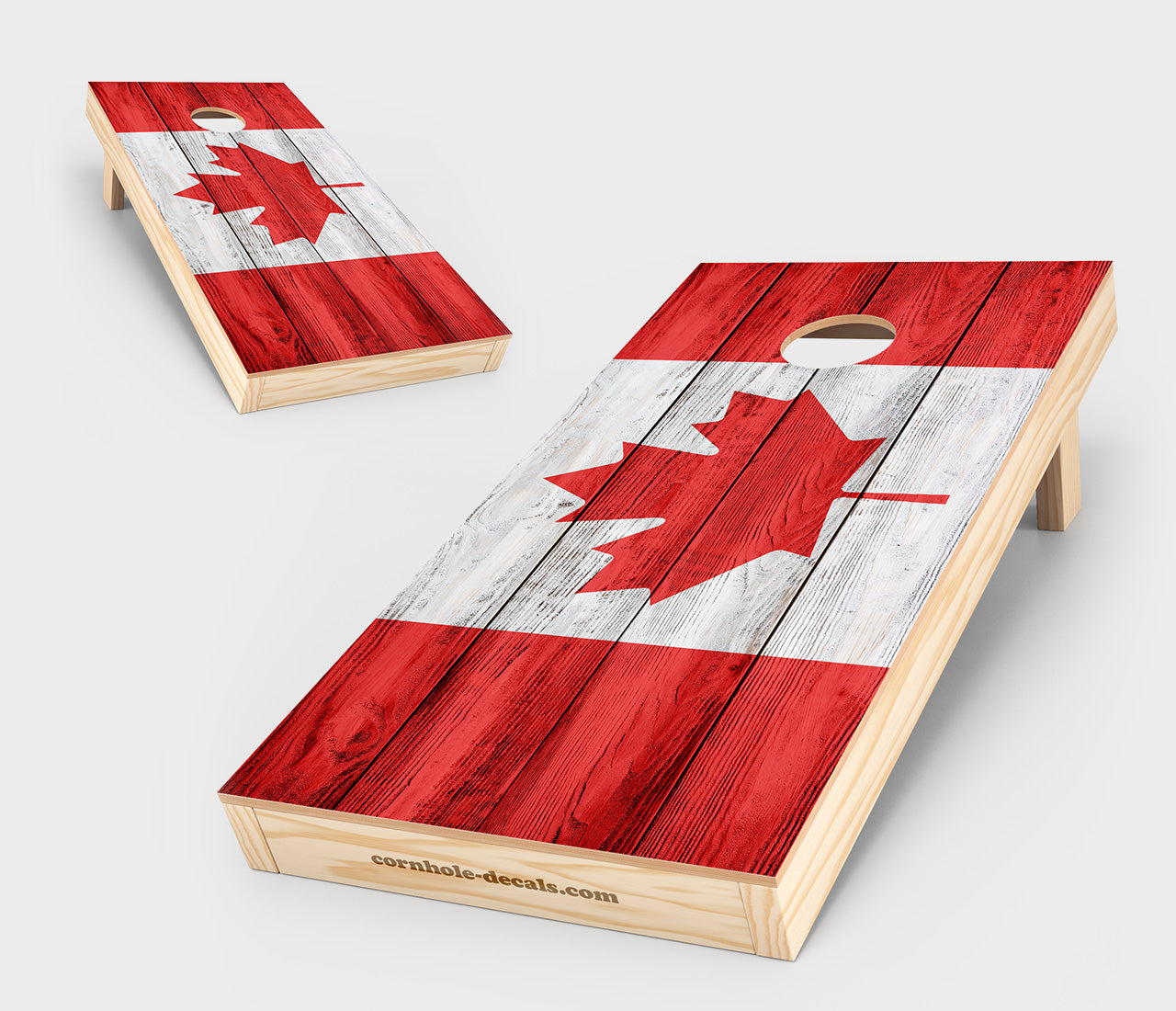 Canadian Flag Distressed Cornhole Set