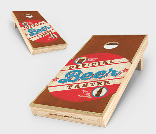 Official Beer Taster Cornhole Board Set