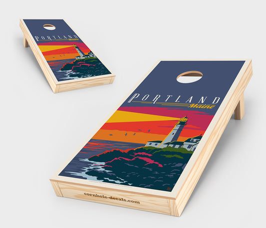 Portland, Maine Cornhole Board Set