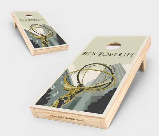 Rockefeller Center: New York City Cornhole Board Set