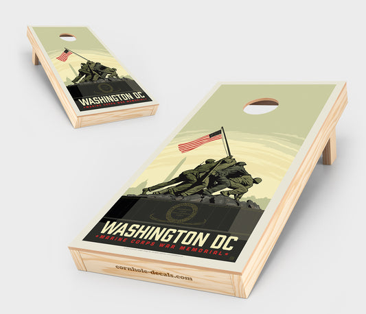 US Marine Corps War Memorial Cornhole Board Set