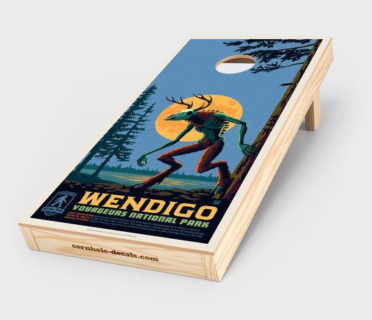 Voyageur's Wendigo Cornhole Wrap Design