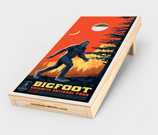 Yosemite's Bigfoot Cornhole Wrap Design