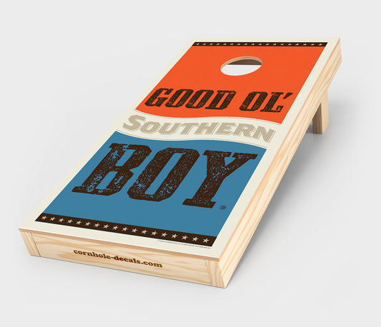 Good Ol' Southern Boy Cornhole Wrap Design