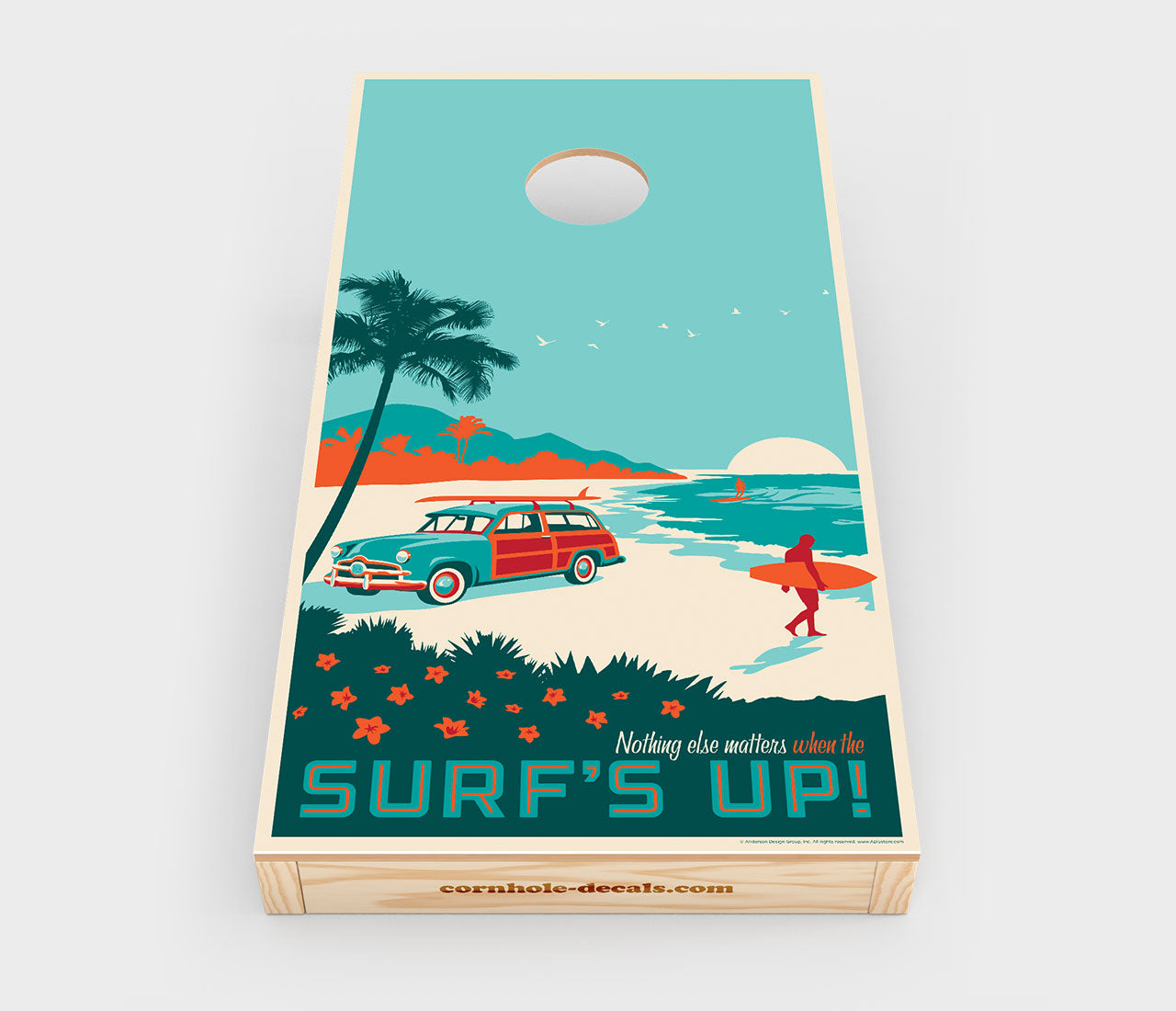 Surf’s Up! Cornhole Wrap Design