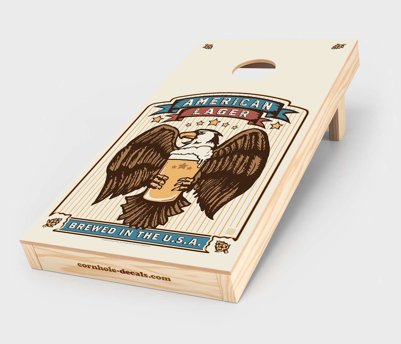 American Lager Cornhole Decal — Chuggles Cornhole