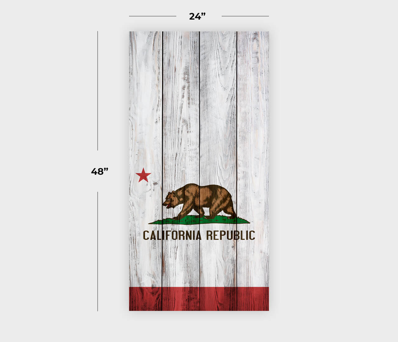 California State Flag Distressed Cornhole Wrap Design