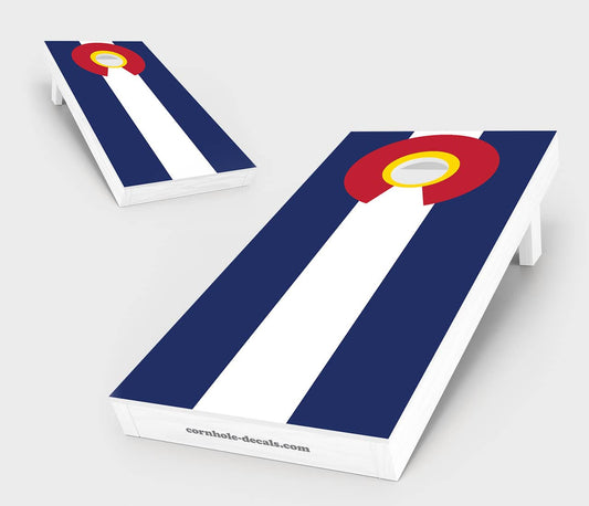 Chuggles Cornhole - Colorado State Flag Cornhole Board Set