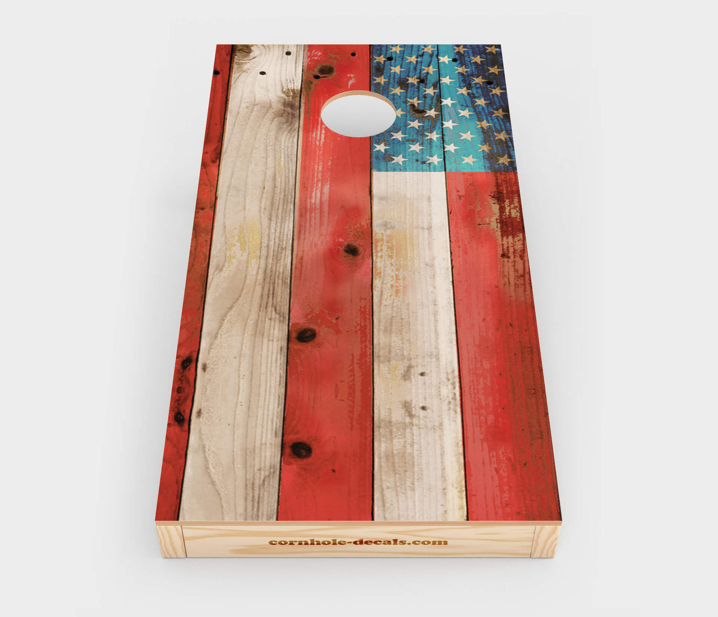 American Flag Distressed Cornhole Wrap Design