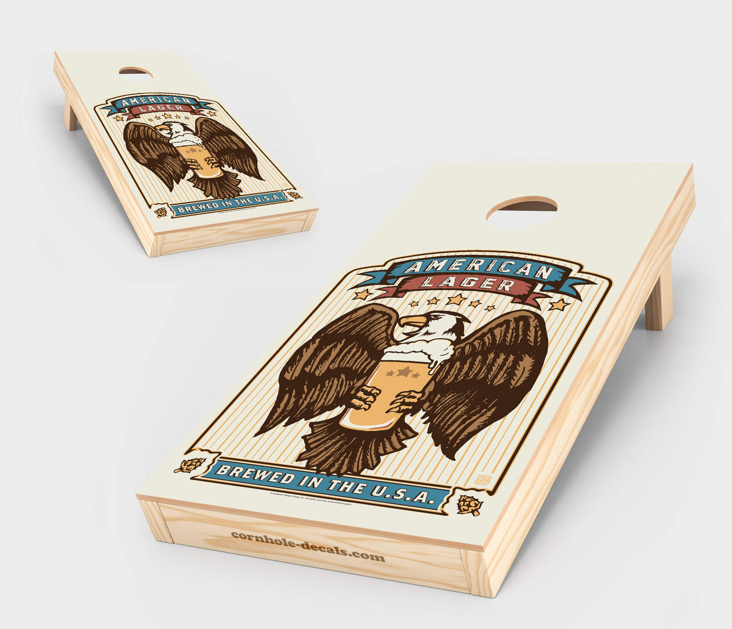 Chuggles Cornhole — American Lager Cornhole Board Set