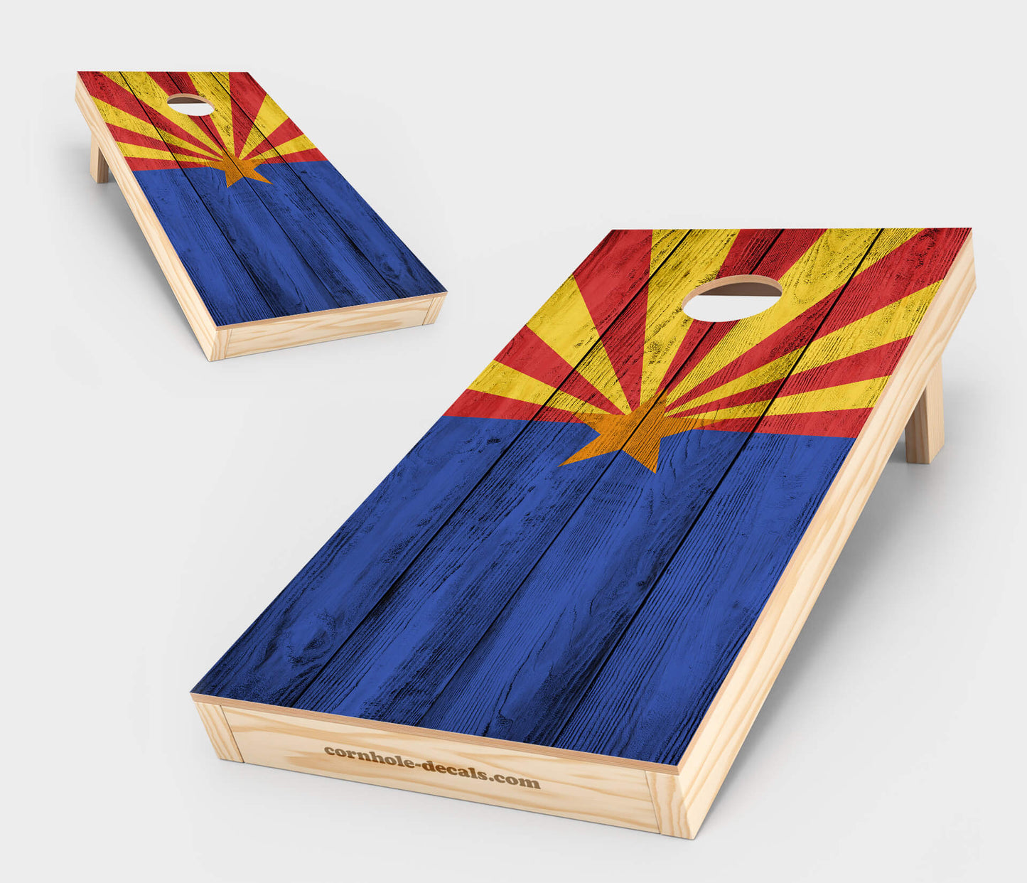 Arizona State Flag Distressed Cornhole Board Set
