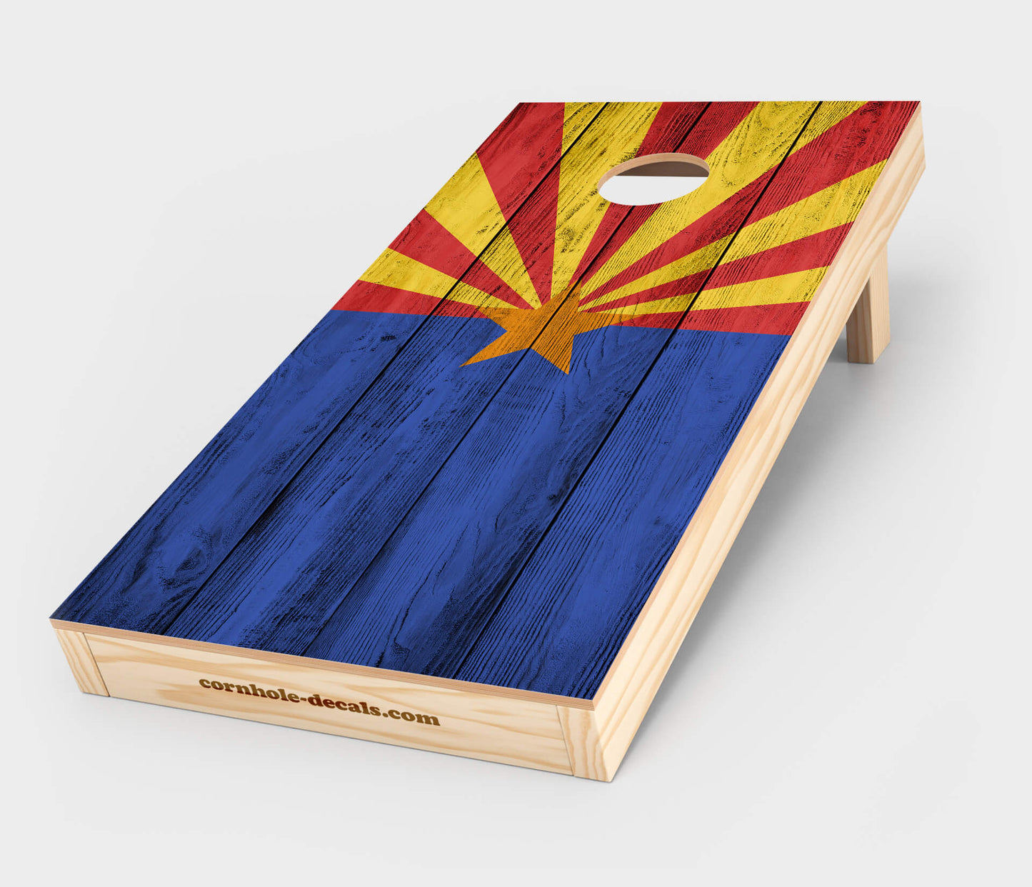 Chuggles Cornhole — Arizona State Flag Distressed Cornhole Decal