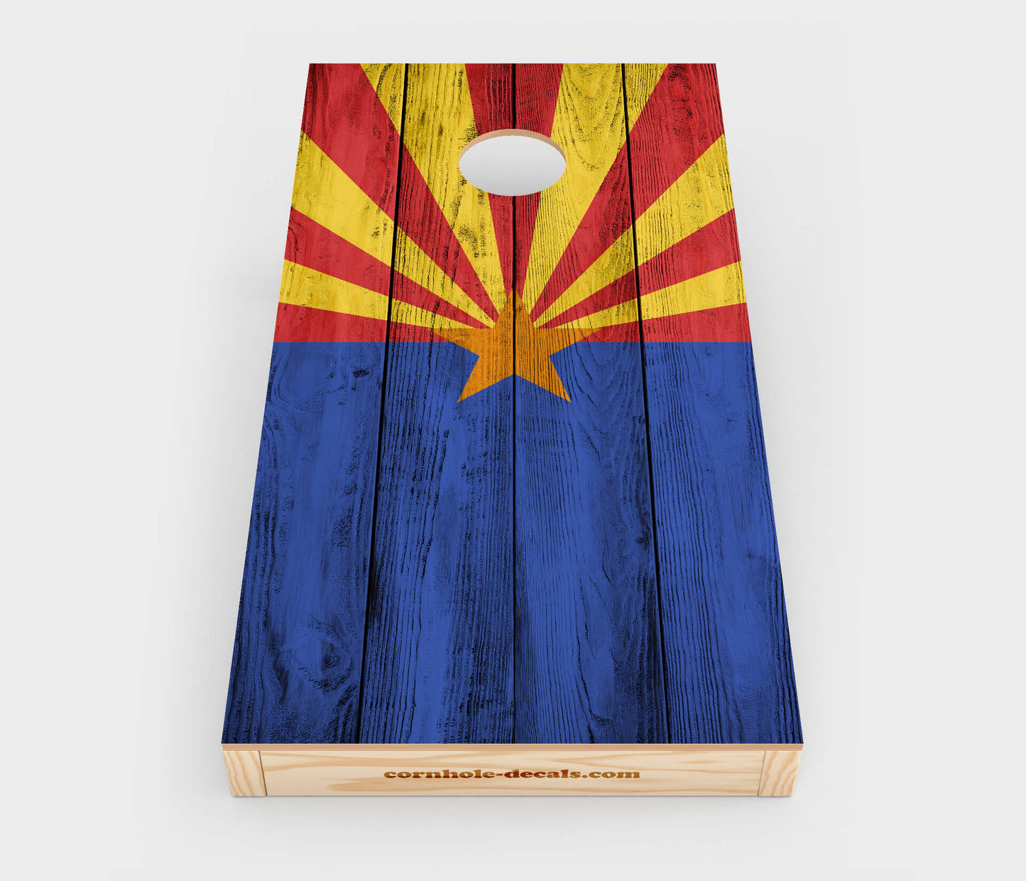 Arizona State Flag Distressed Cornhole Wrap Design