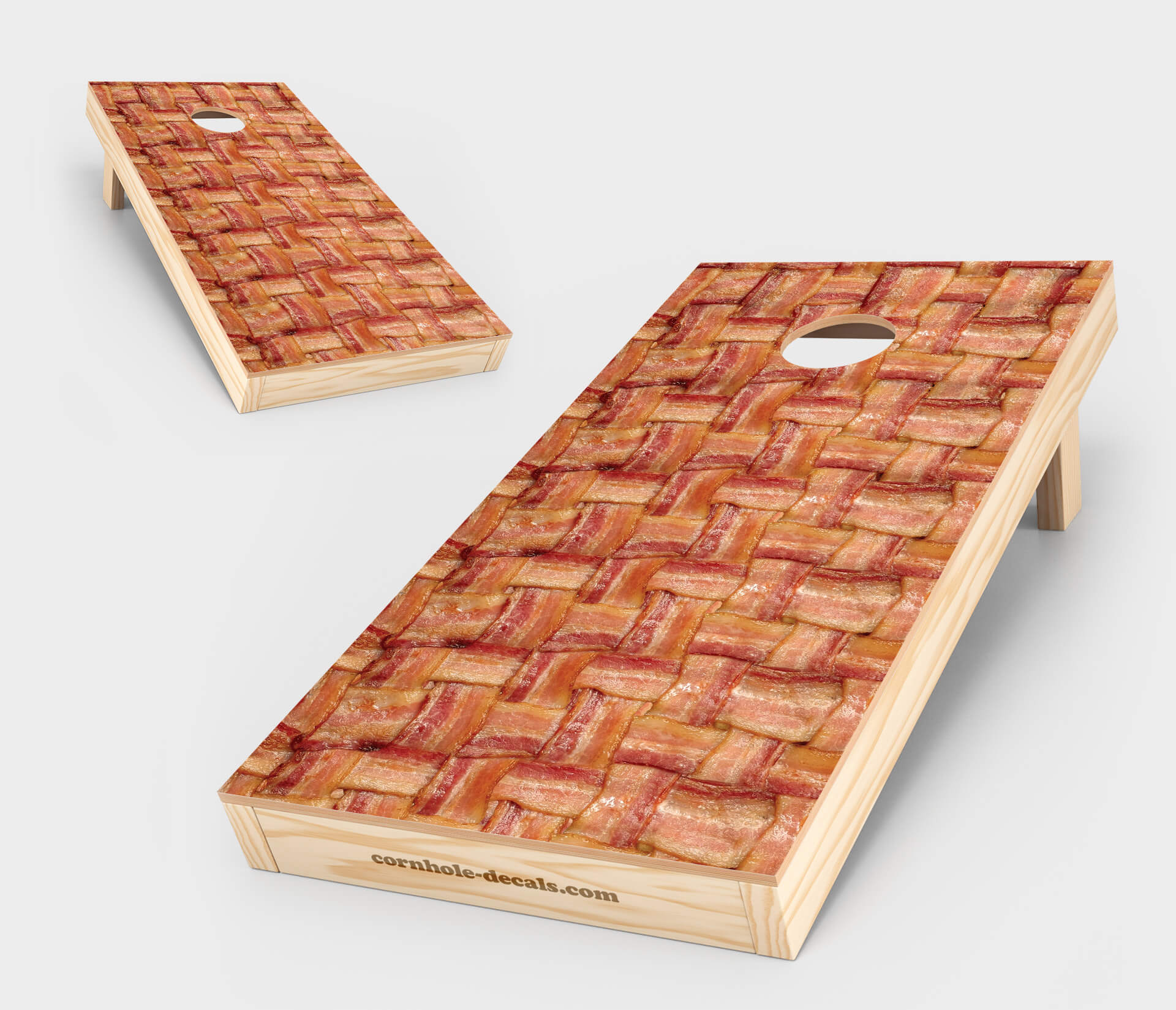 Chuggles Cornhole — Bacon Covered Cornhole Board Set