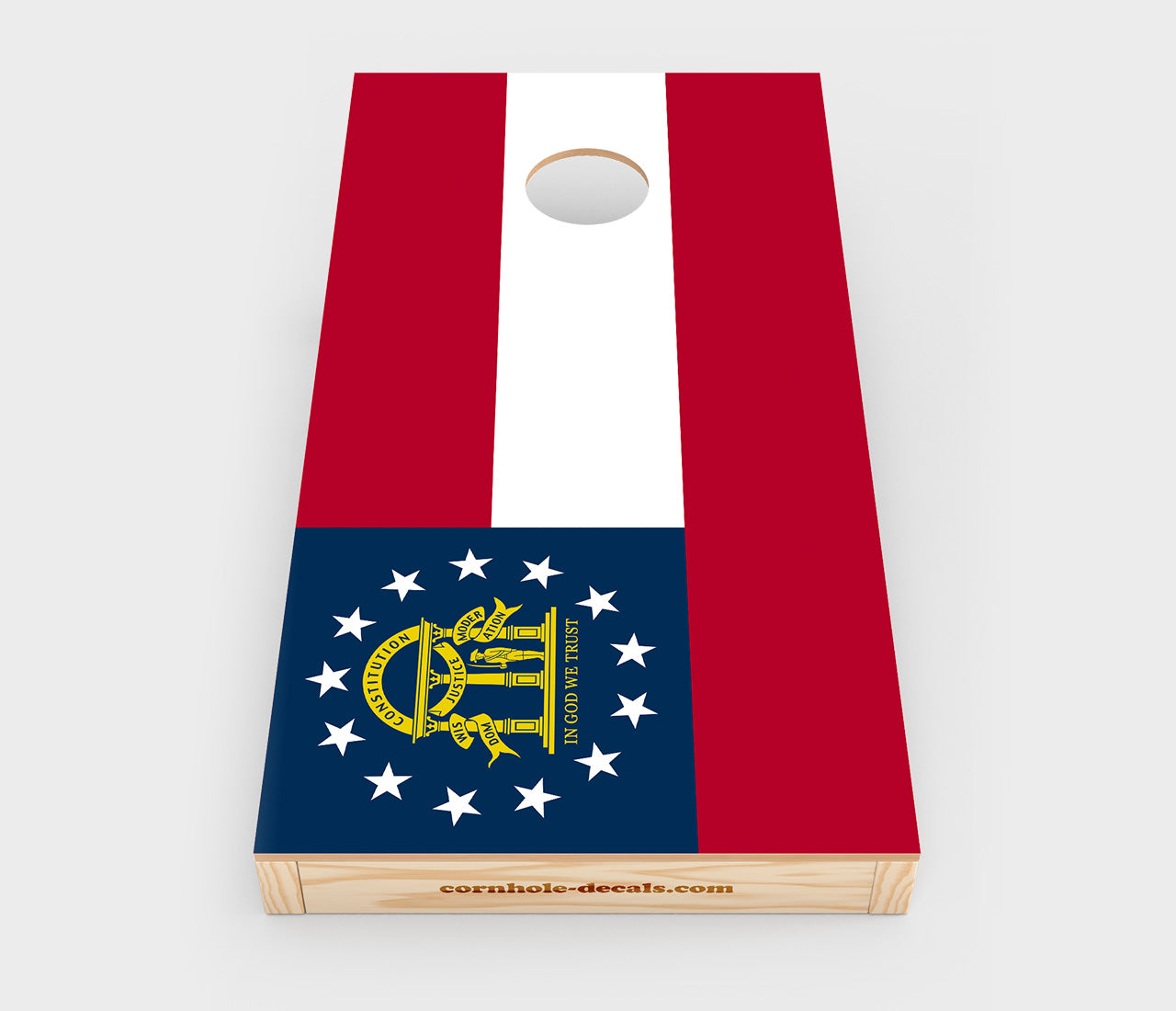 Georgia State Flag Cornhole Wrap Design