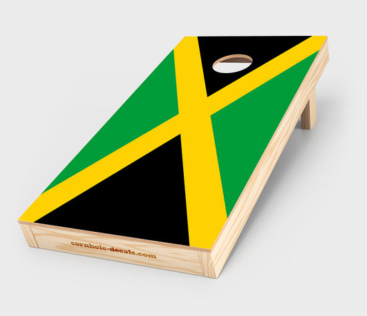 Jamaican Flag Cornhole Wrap Design