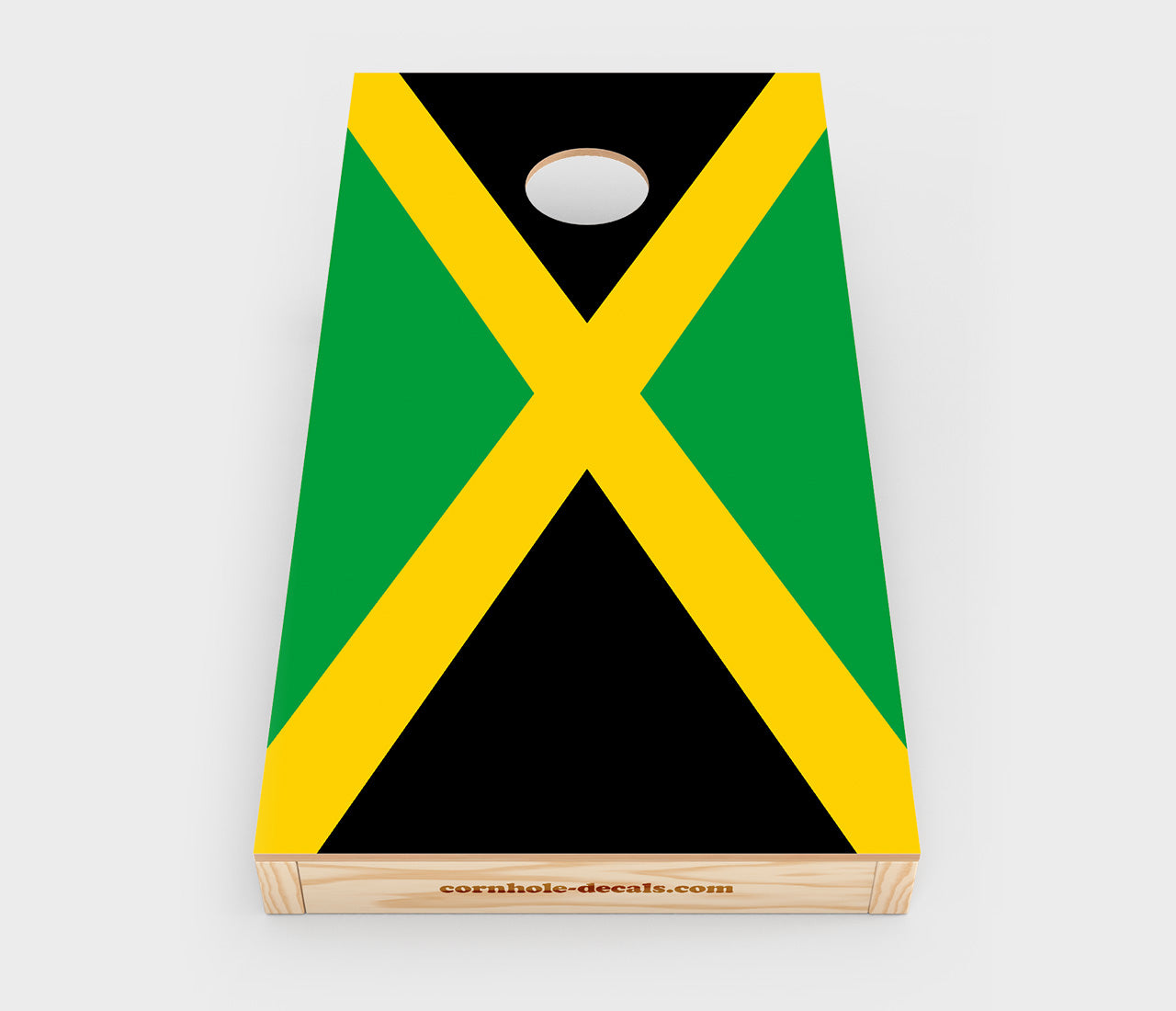 Jamaican Flag Cornhole Wrap Design