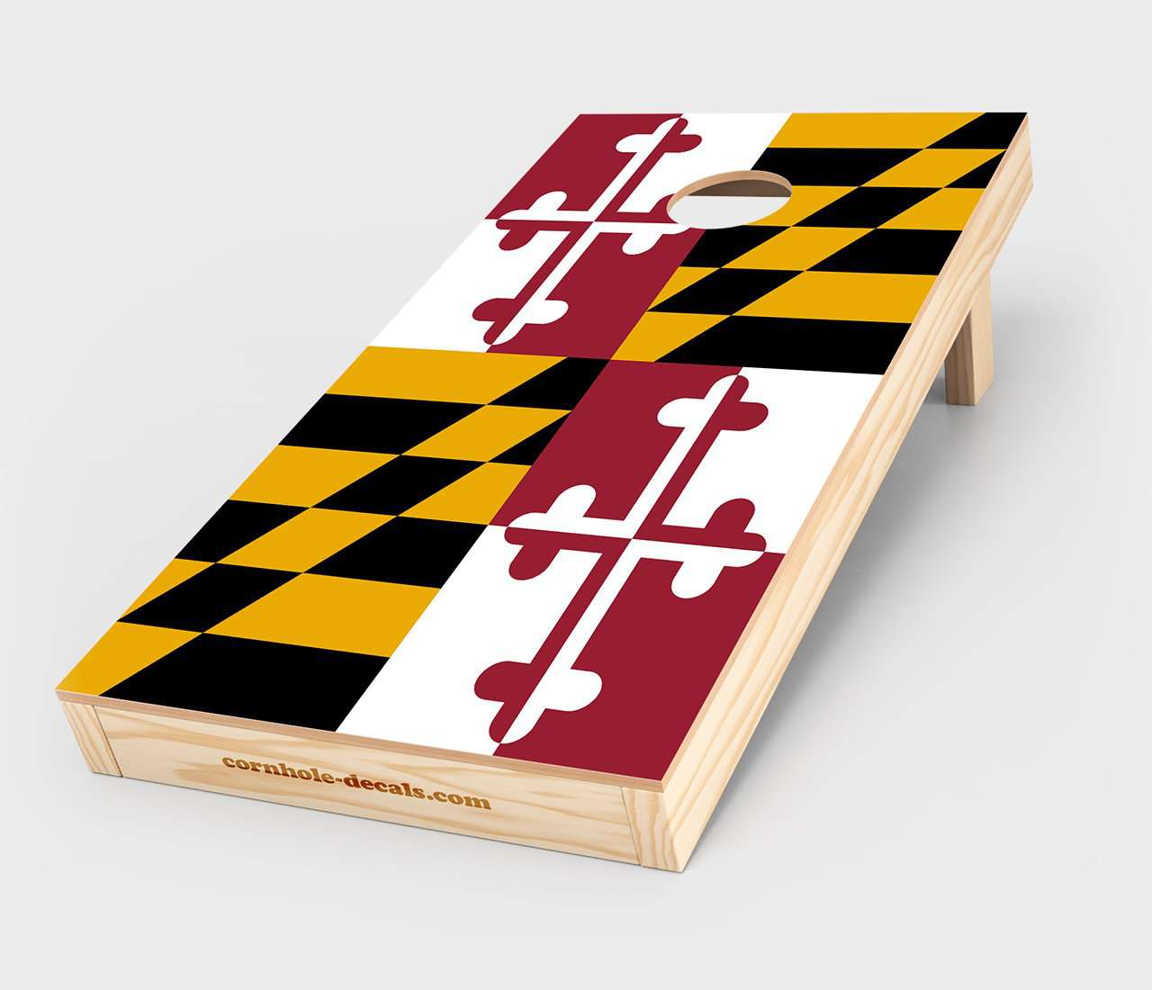 Maryland State Flag Cornhole Wrap Design
