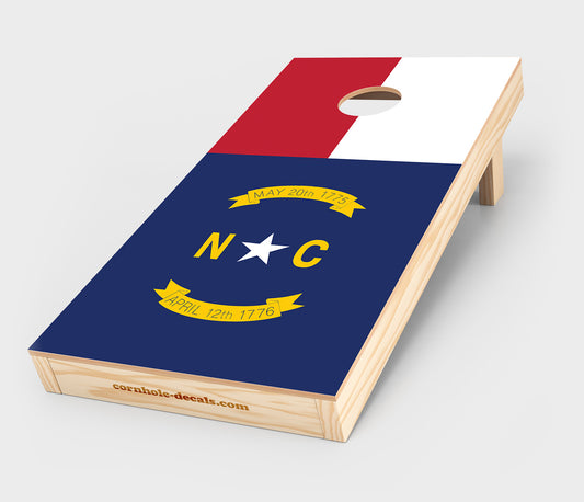 Chuggles Cornhole - North Carolina State Flag Cornhole Decal