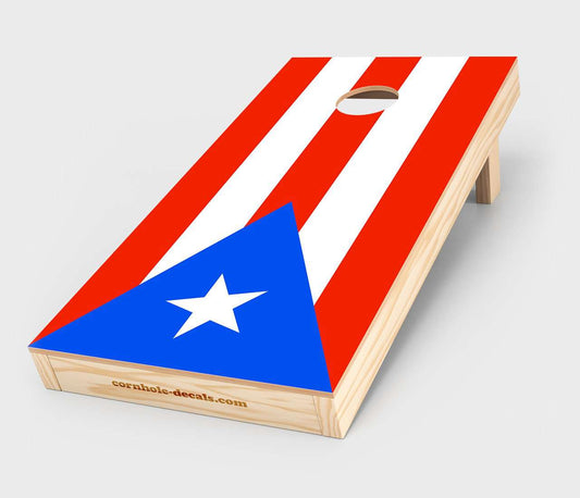 Puerto Rico Flag Cornhole Wrap Design