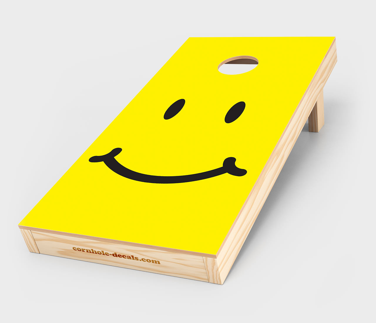 Smiley Face Cornhole Wrap Design