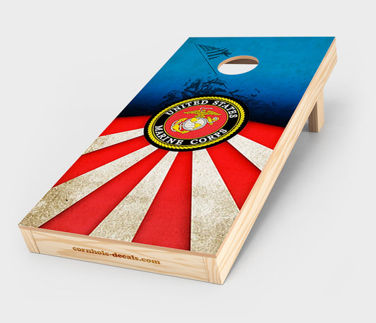 US Marine Corps Cornhole Wrap Design