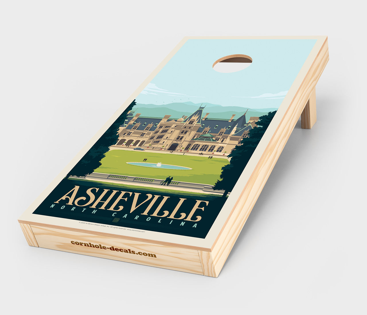 Asheville, North Carolina Cornhole Wrap Design