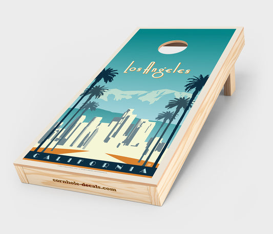 Los Angeles, California Cornhole Wrap Design