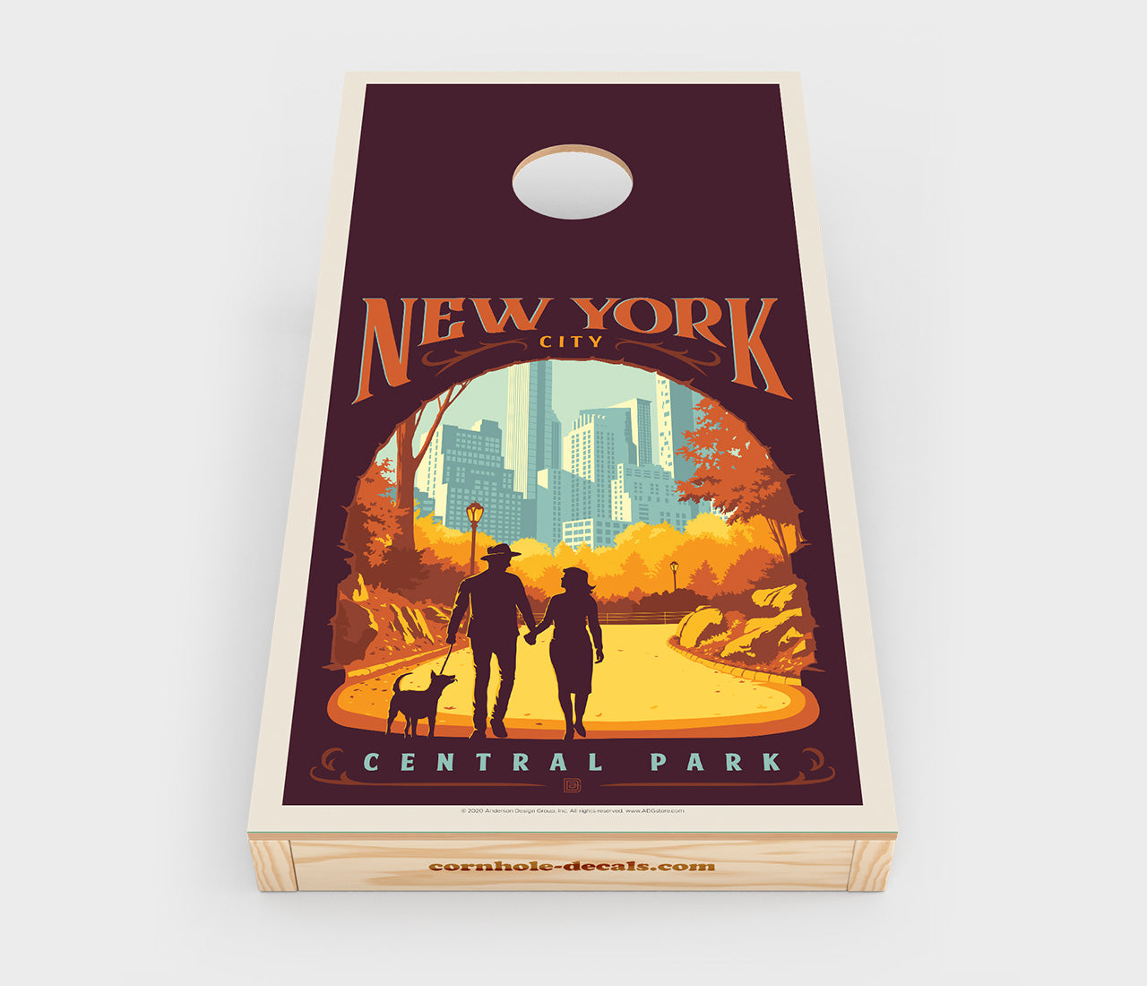 Central Park: New York City Cornhole Wrap Design