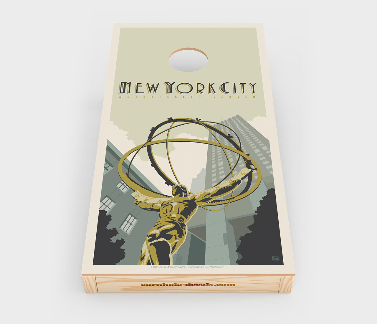 Rockefeller Center: New York City Cornhole Board Set