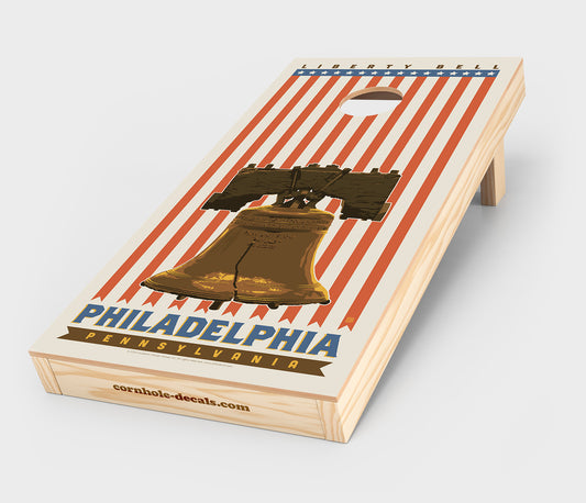 Liberty Bell: Philadelphia, Pennsylvania Cornhole Wrap Design