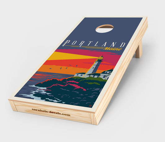 Portland, Maine Cornhole Wrap Design