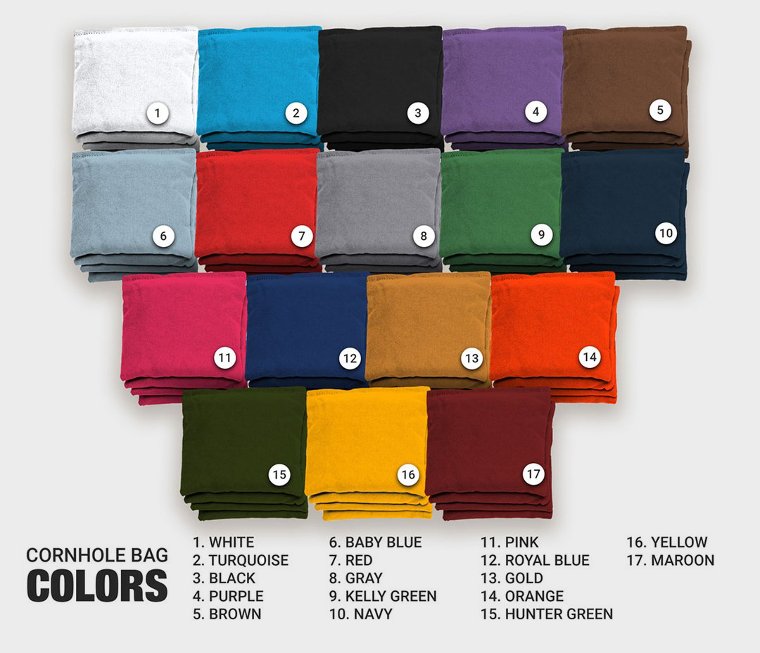 Chuggles Cornhole - Cornhole Bag Colors