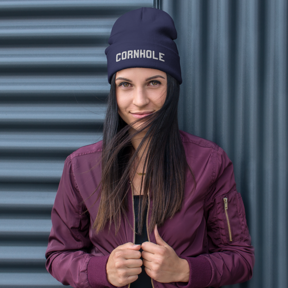 Chuggles Cornhole Embroidered Beanie